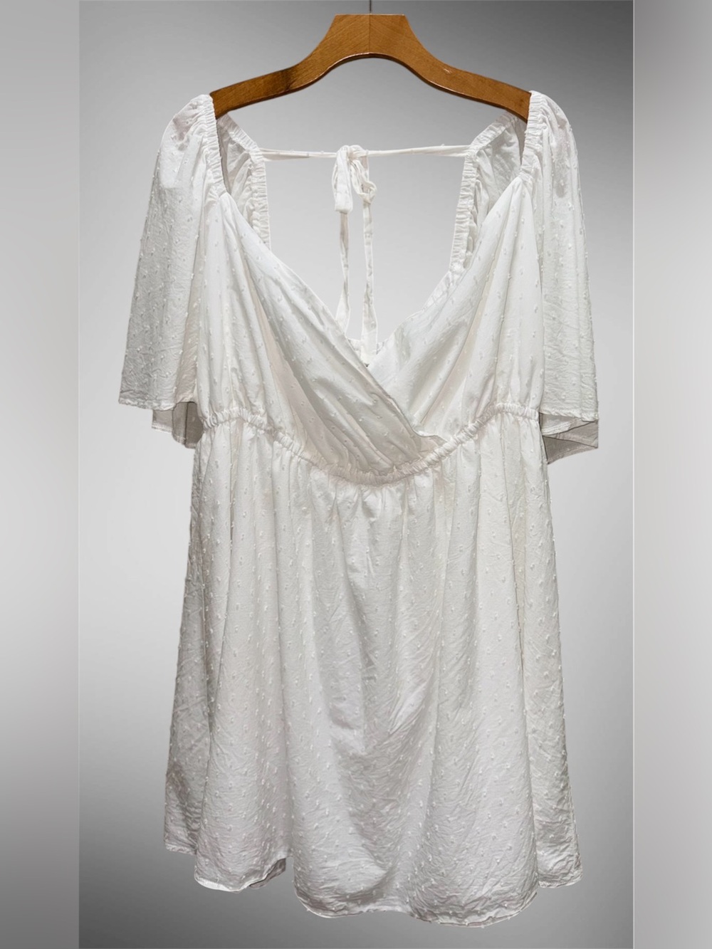 ASOS DESIGN Curve Mini Smock Dress in white size 16
